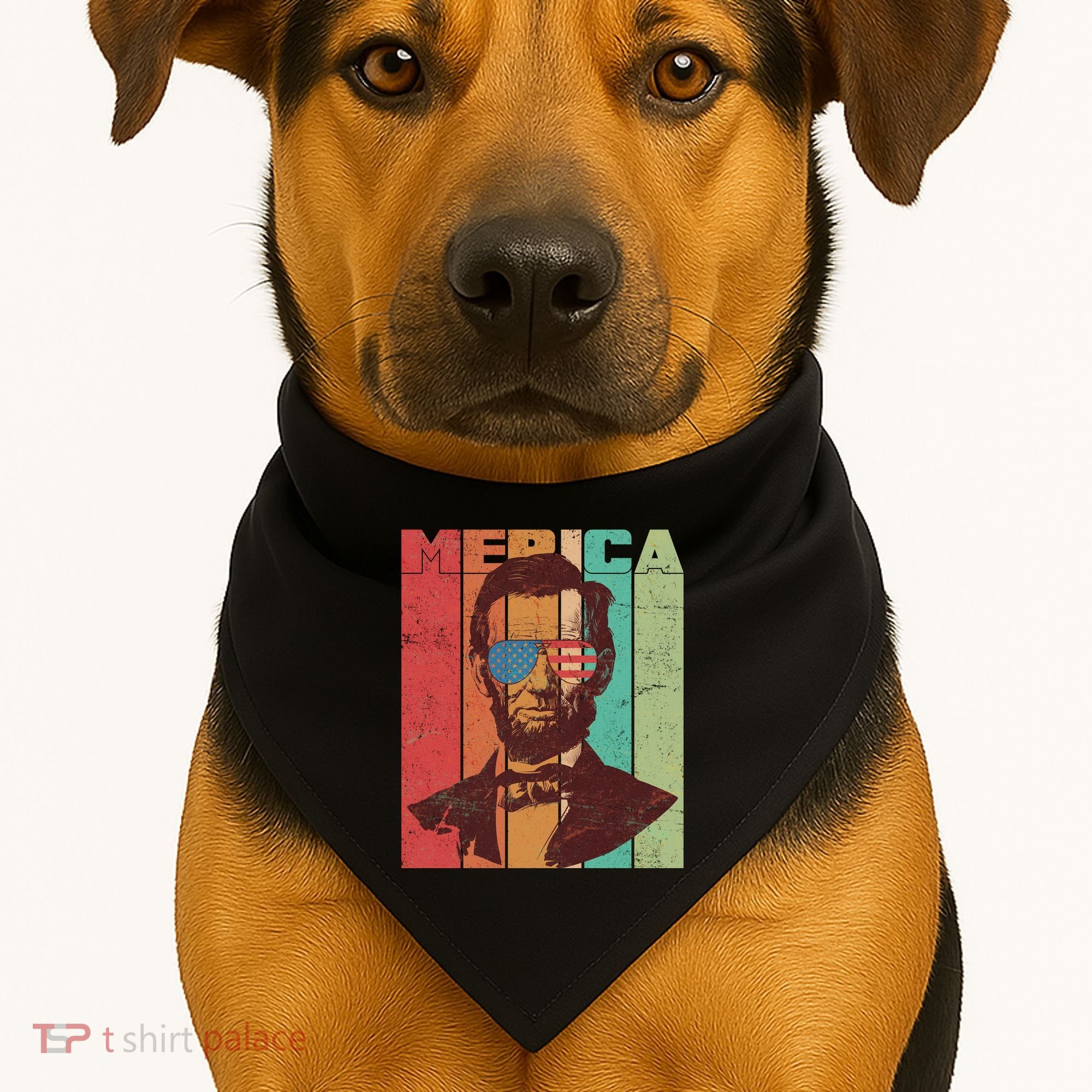 Retro Merica Lincoln USA-Made Doggie Bandana