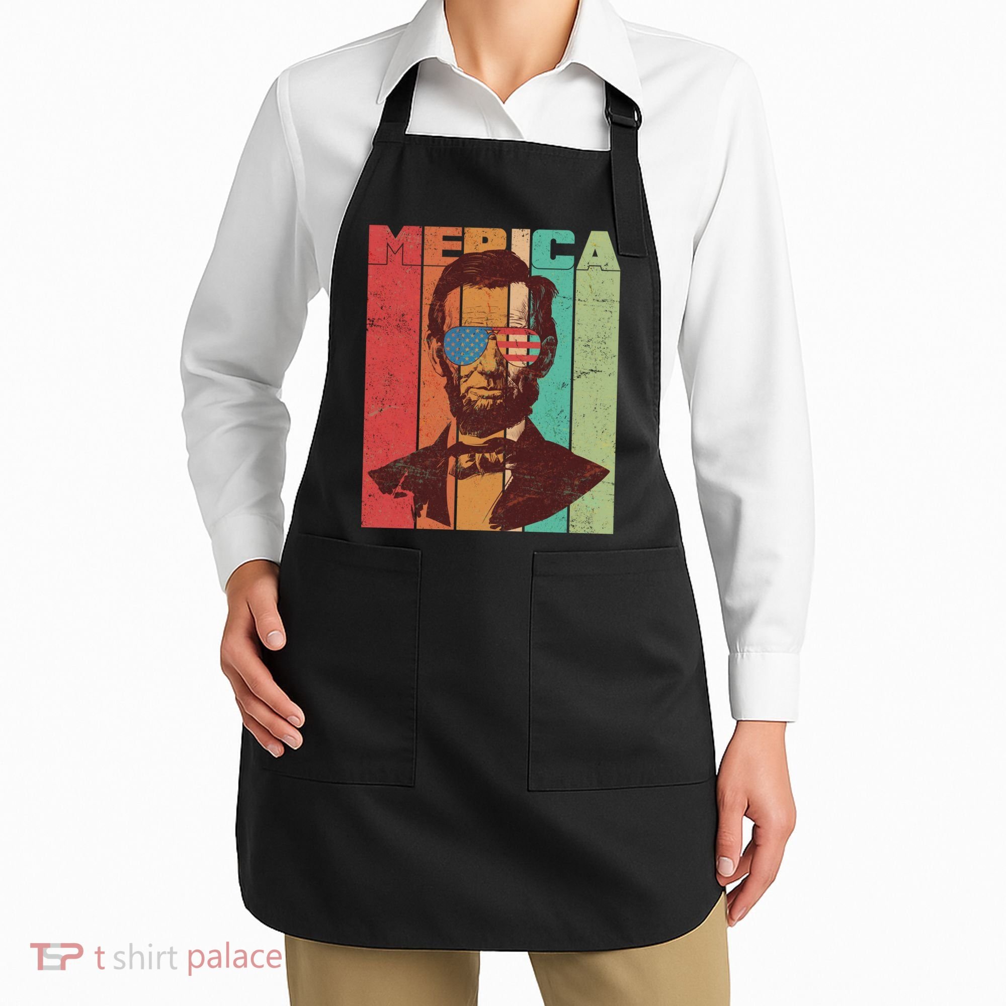 Retro Merica Lincoln Apron