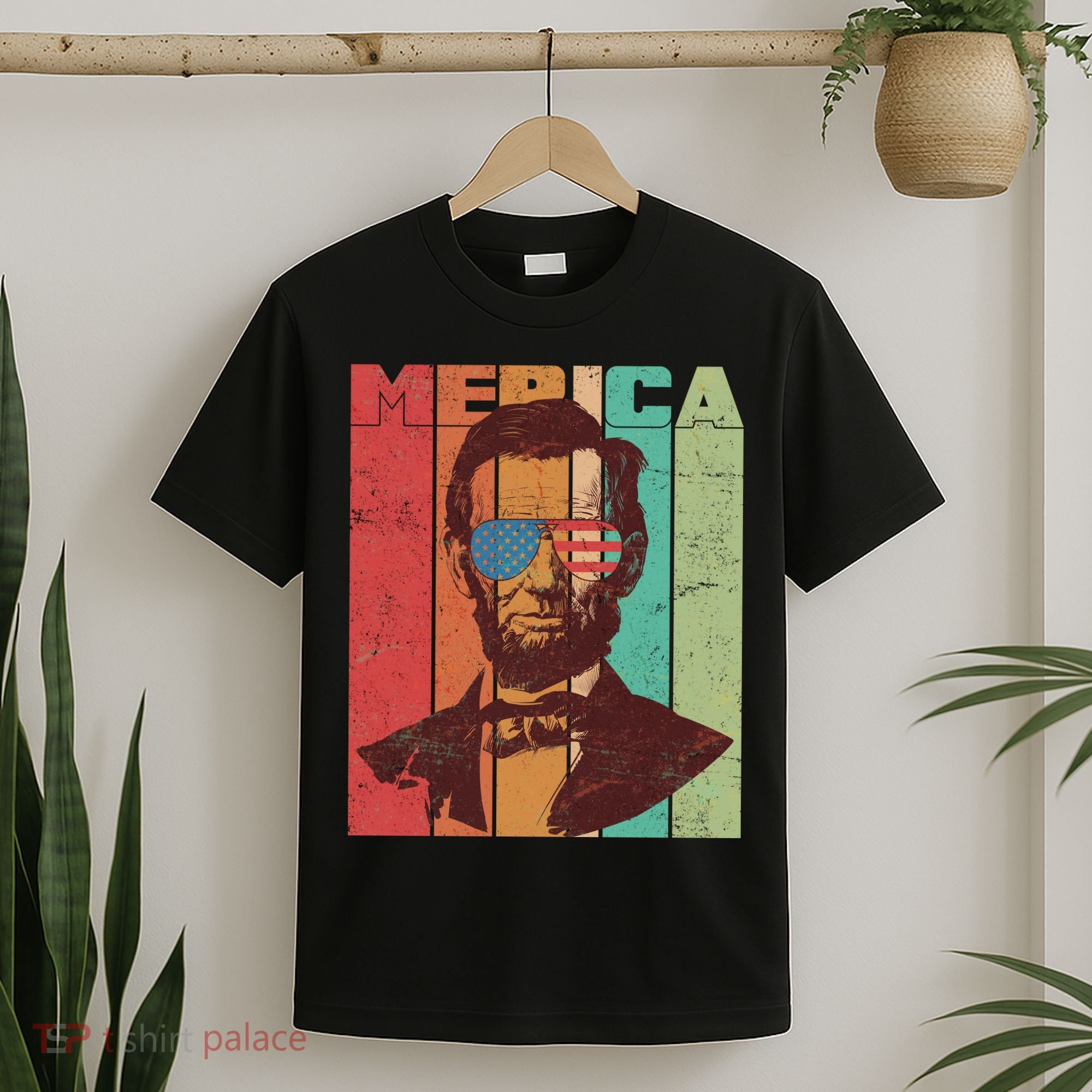 Retro Merica Lincoln T-Shirt