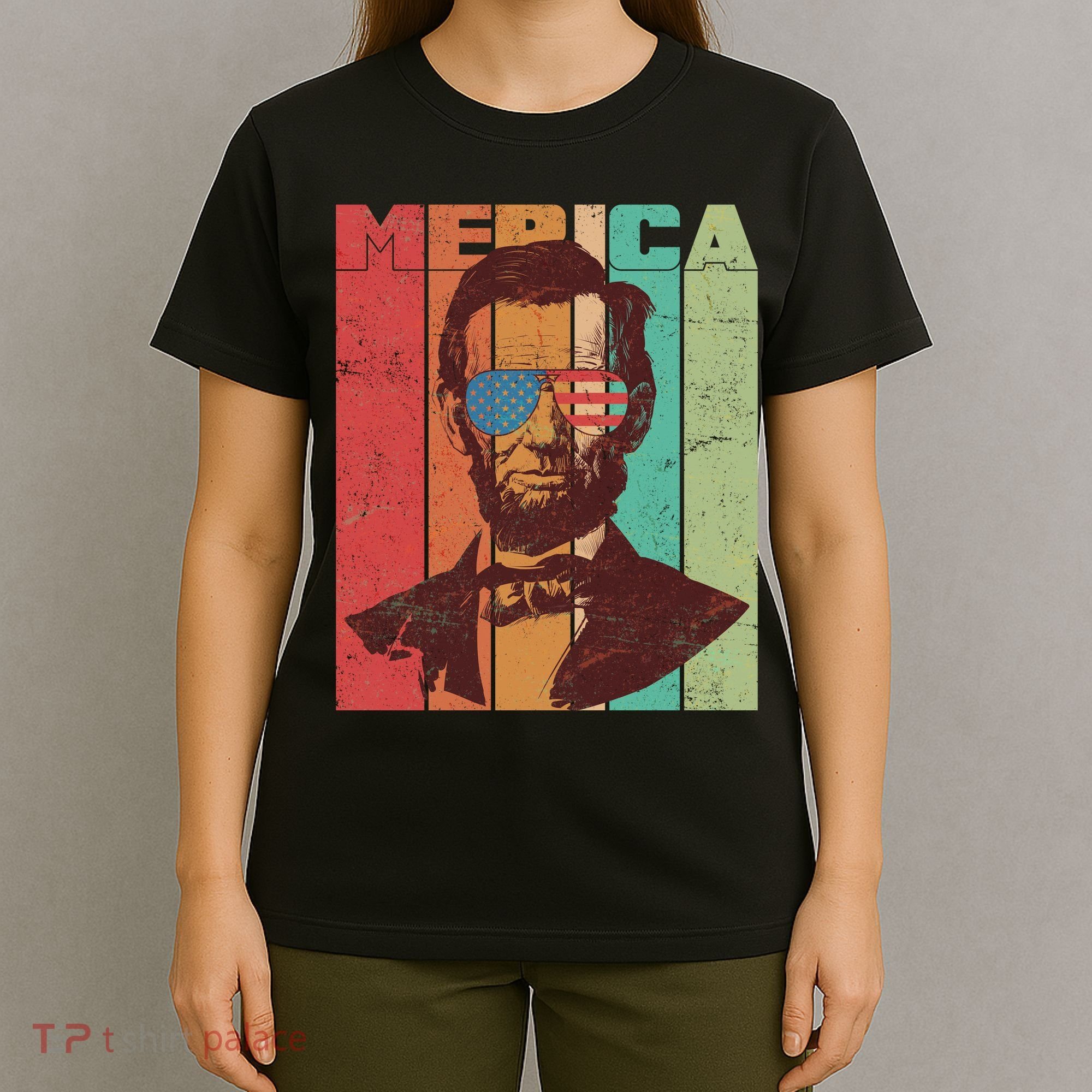 Retro Merica Lincoln T-Shirt