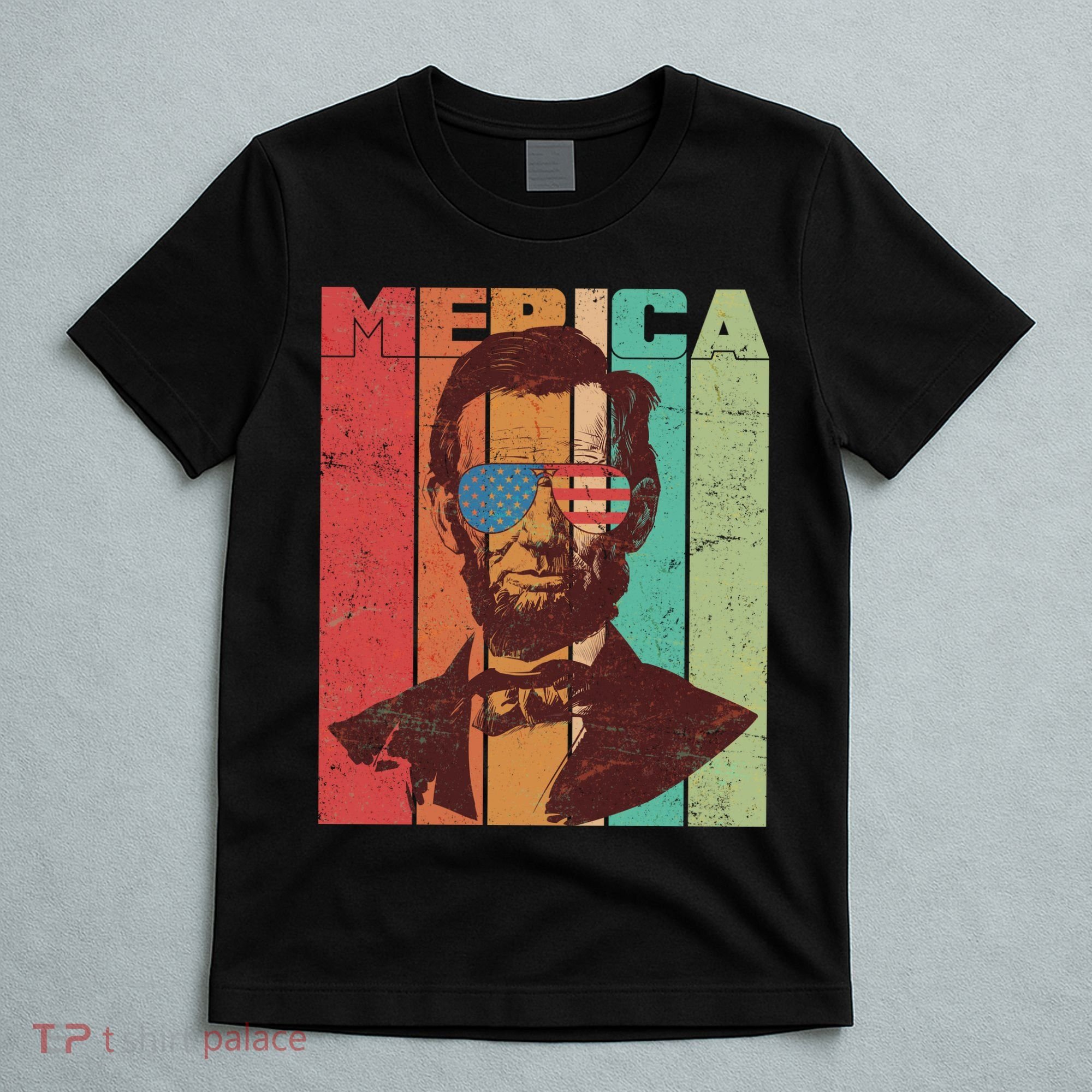 Retro Merica Lincoln T-Shirt
