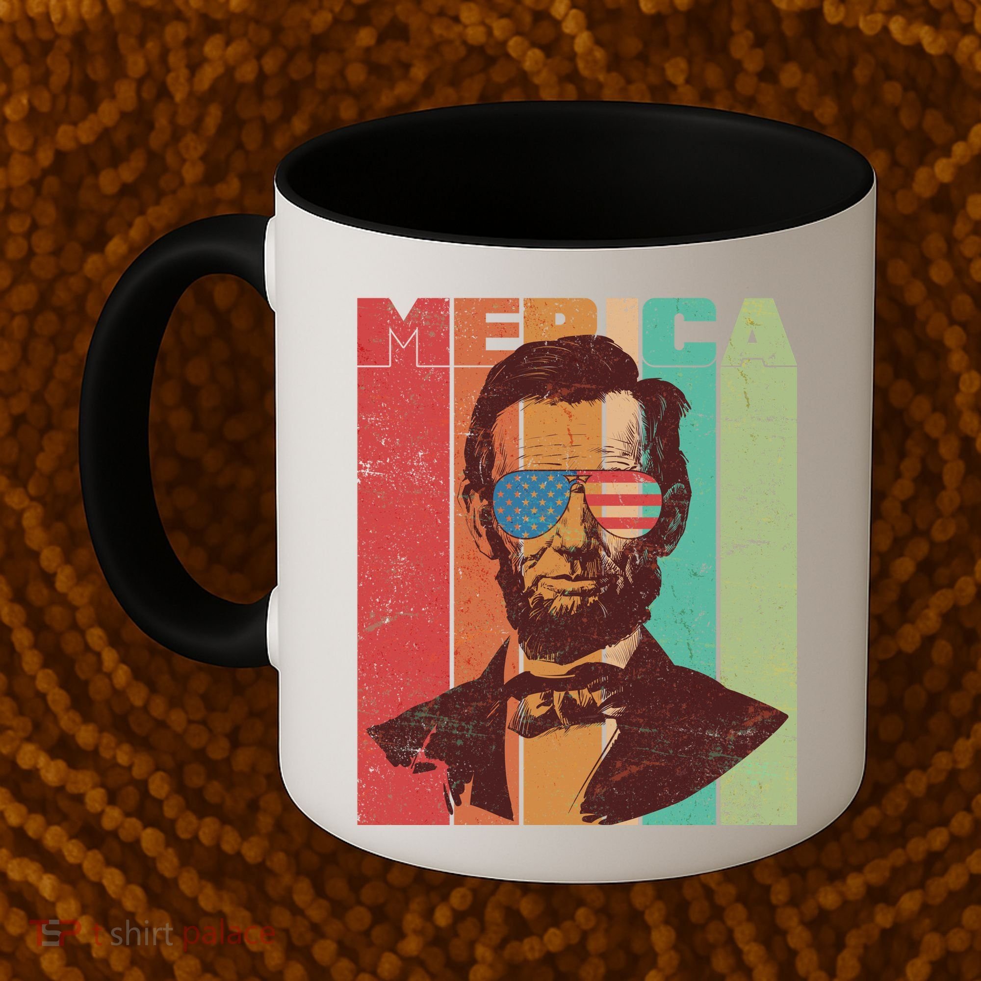Retro Merica Lincoln Coffee Mug