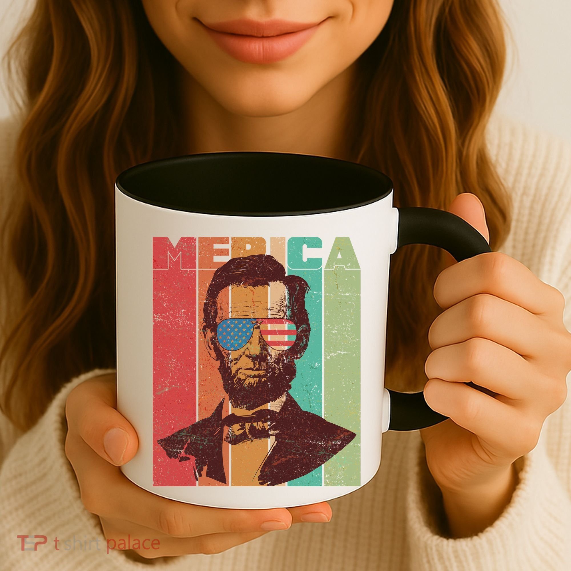 Retro Merica Lincoln Coffee Mug