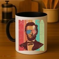 Retro Merica Lincoln Coffee Mug thumb 4