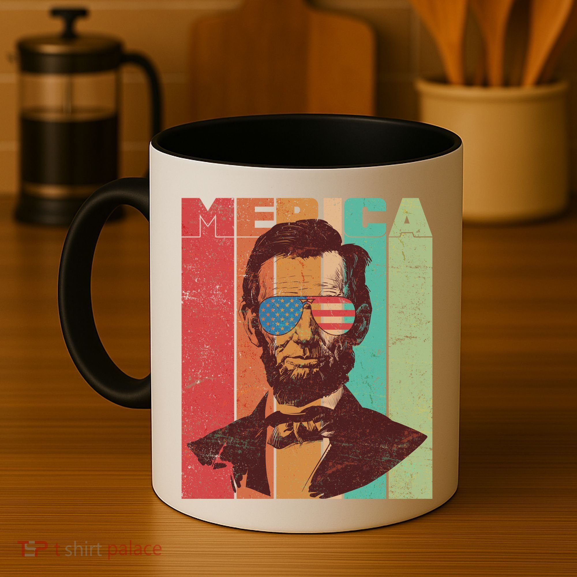 Retro Merica Lincoln Coffee Mug