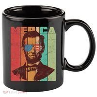 Retro Merica Lincoln 11oz C Handle Ceramic Mug thumb 0