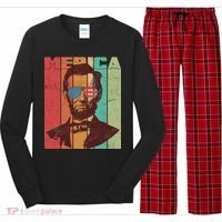 Retro Merica Lincoln Long Sleeve Pajama Set thumb 0