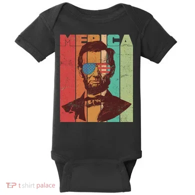 Retro Merica Lincoln Baby Bodysuit