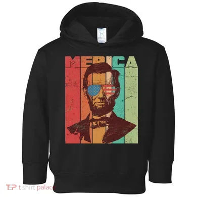 Retro Merica Lincoln Toddler Hoodie