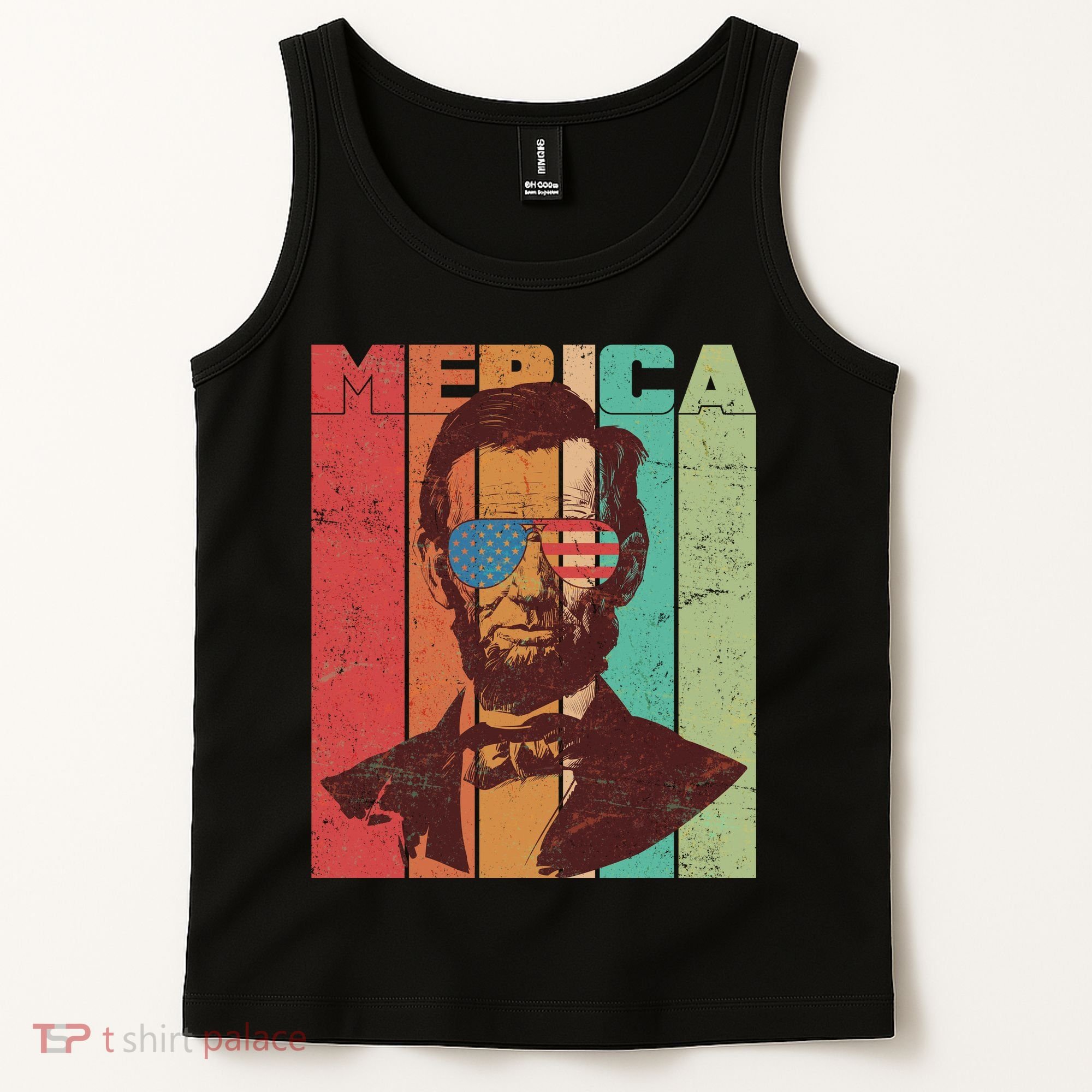 Retro Merica Lincoln Tank Top