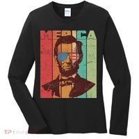 Retro Merica Lincoln Women's Long Sleeve Shirt thumb 0