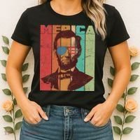 Retro Merica Lincoln Women's T-Shirt thumb 2