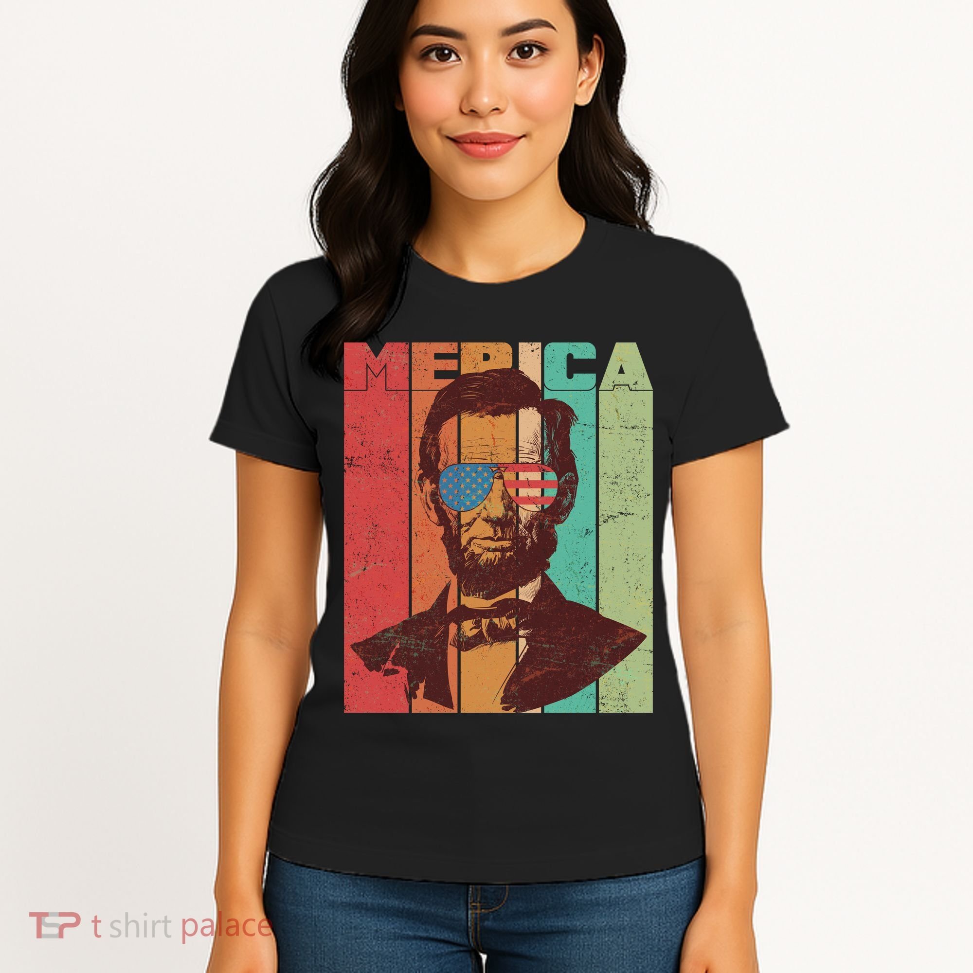 Retro Merica Lincoln Women's T-Shirt
