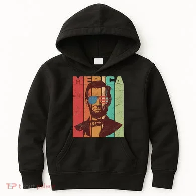 Retro Merica Lincoln Kids Hoodie