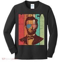 Retro Merica Lincoln Kids Long Sleeve Shirt thumb 0