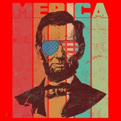 Retro Merica Lincoln Santa Hat