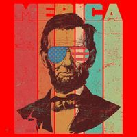 Retro Merica Lincoln Santa Hat thumb 1