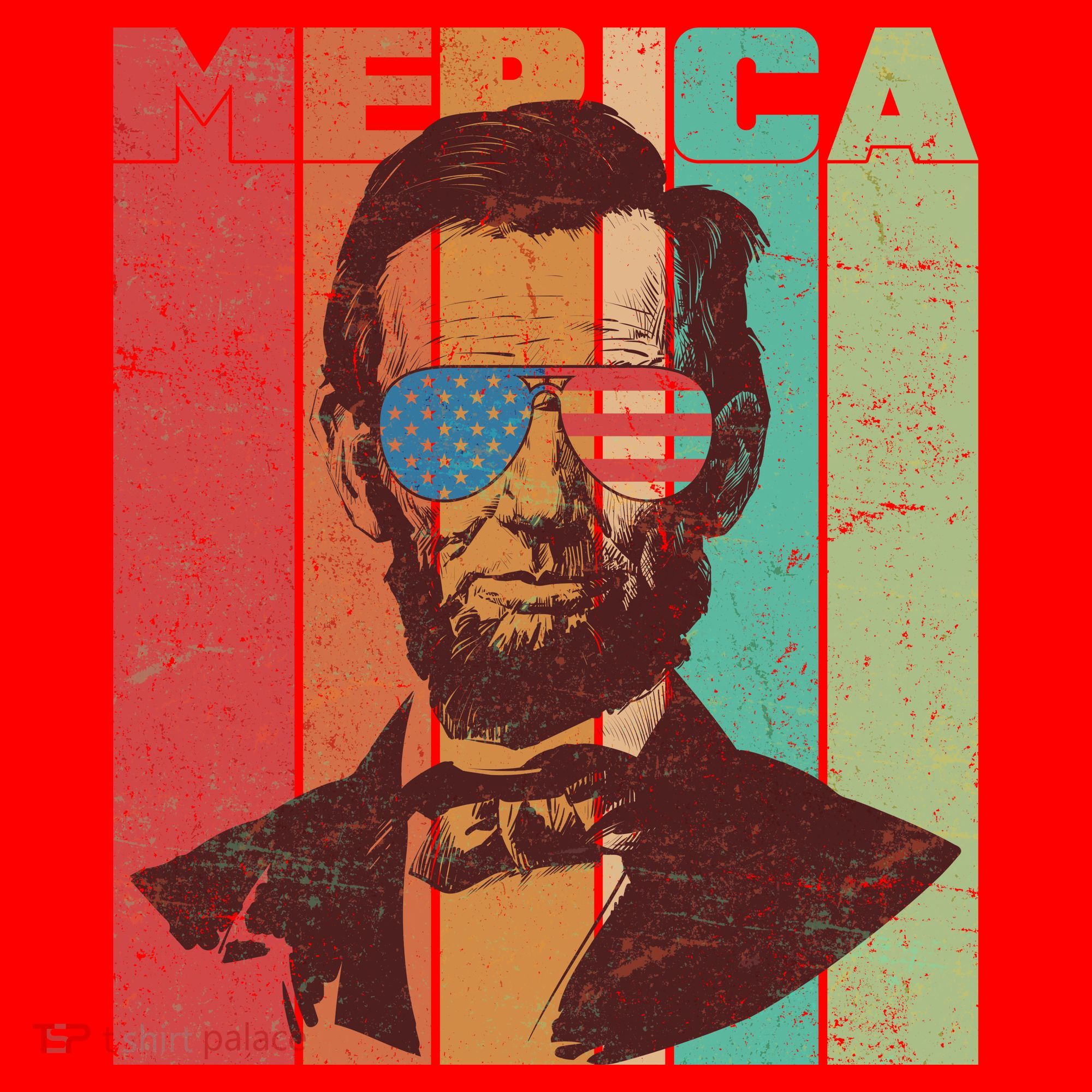 Retro Merica Lincoln Santa Hat
