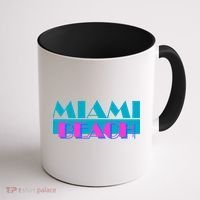 Retro Miami Beach Logo Coffee Mug thumb 1