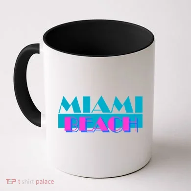 Retro Miami Beach Logo Coffee Mug