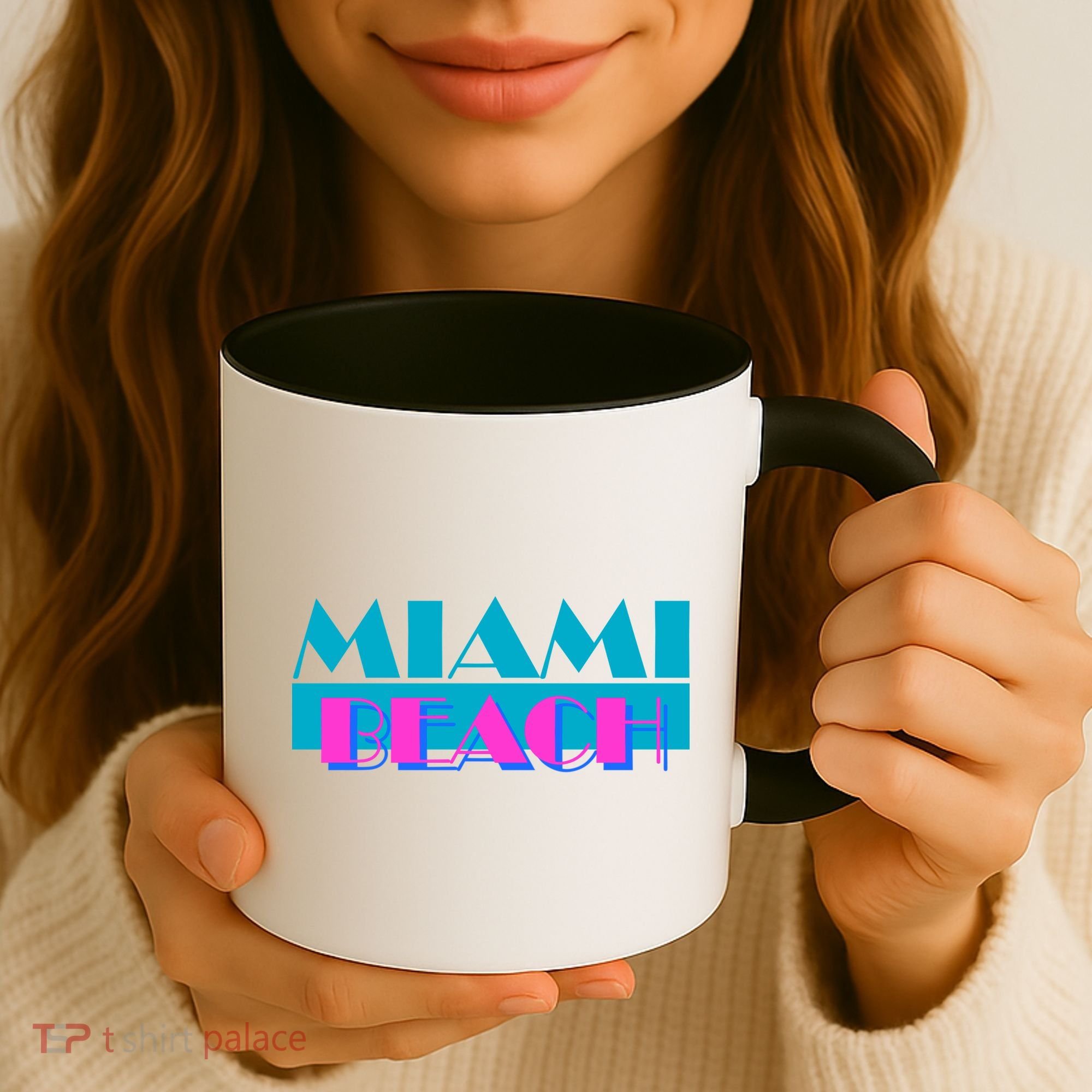 Retro Miami Beach Logo Coffee Mug
