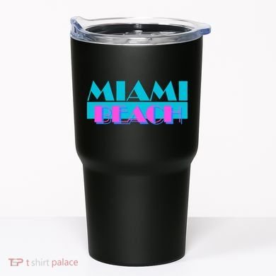 Retro Miami Beach Logo Tumbler
