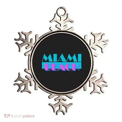 Retro Miami Beach Logo Ornament