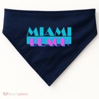 Retro Miami Beach Logo USA-Made Doggie Bandana thumb 0