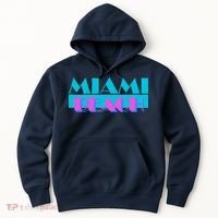Retro Miami Beach Logo Hoodie thumb 0