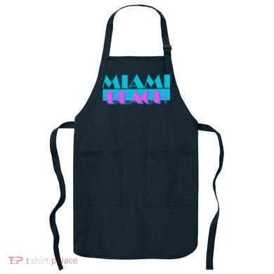 Retro Miami Beach Logo Apron