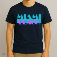 Retro Miami Beach Logo T-Shirt thumb 3
