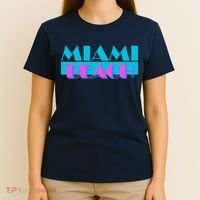 Retro Miami Beach Logo T-Shirt thumb 4