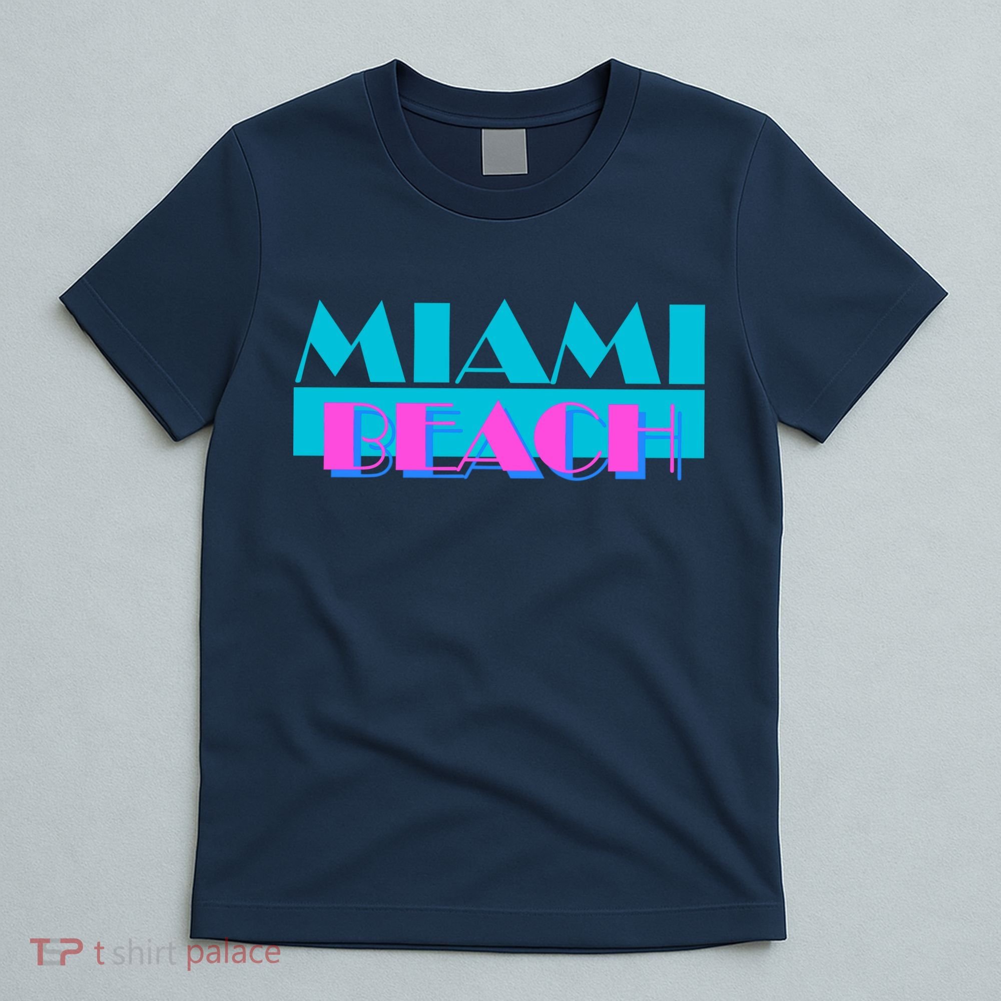 Retro Miami Beach Logo T-Shirt
