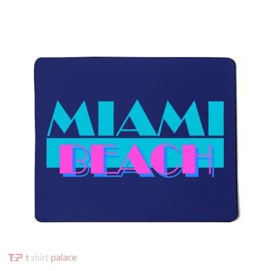 Retro Miami Beach Logo Mousepad