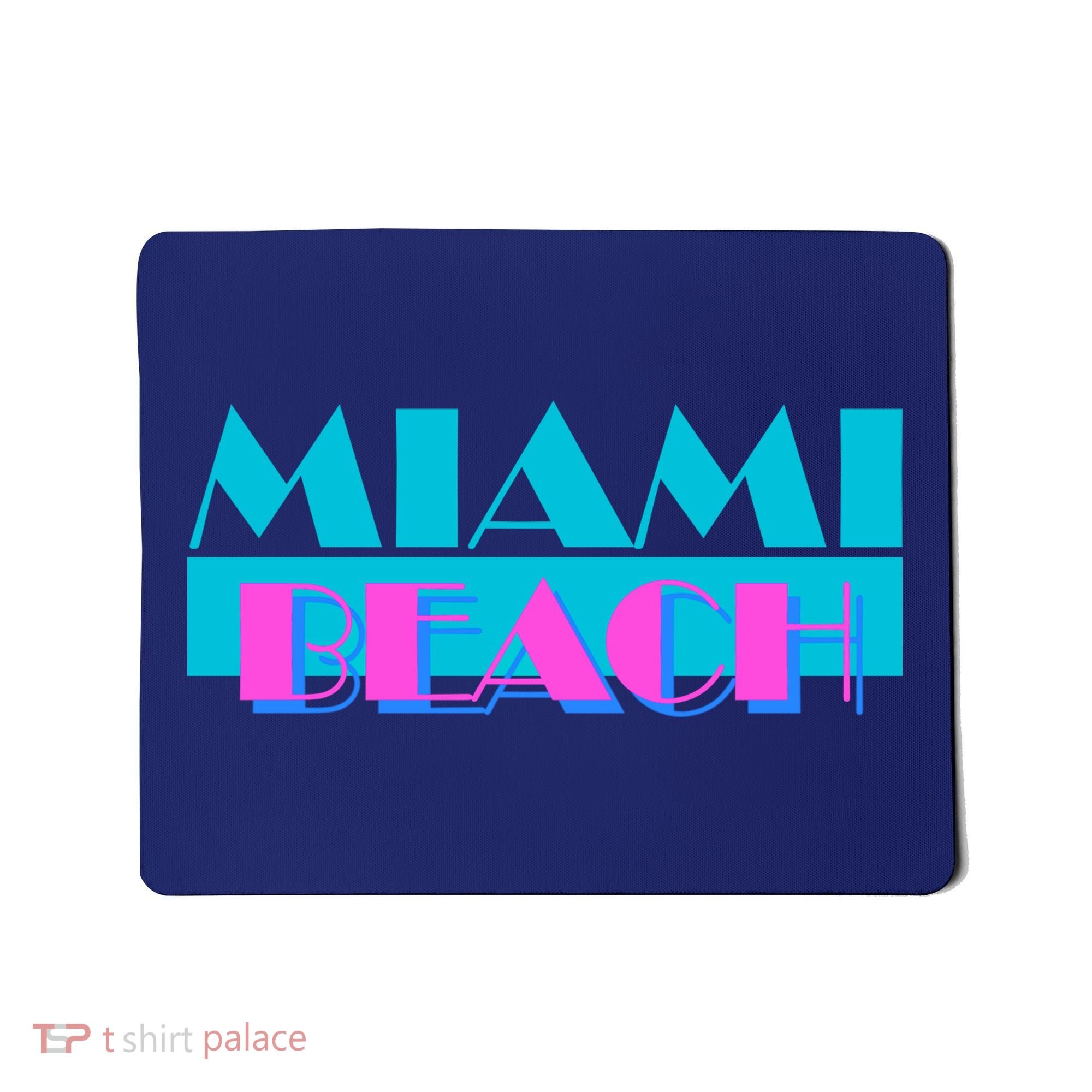 Retro Miami Beach Logo Mousepad