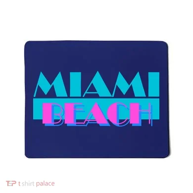 Retro Miami Beach Logo Mousepad