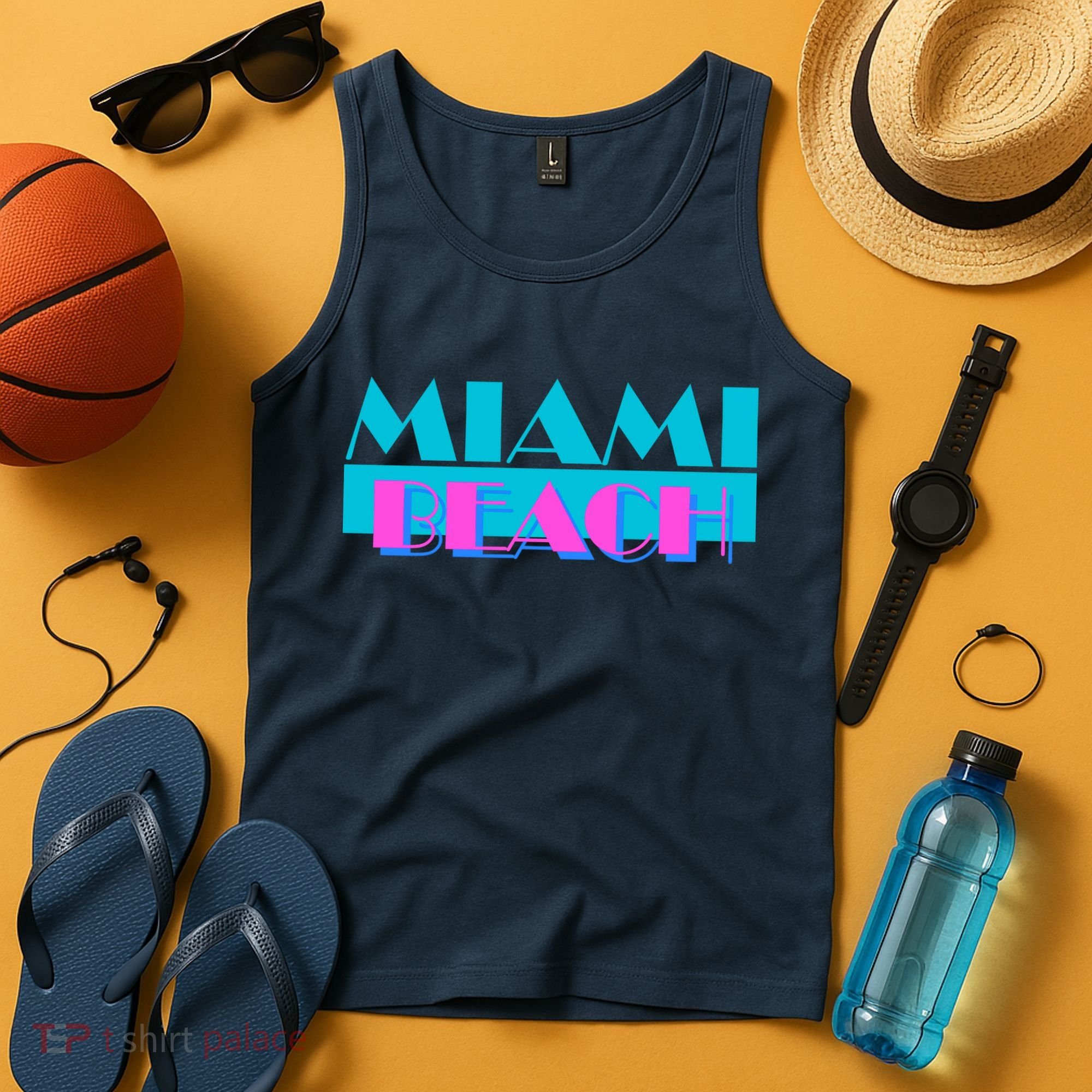 Retro Miami Beach Logo Tank Top