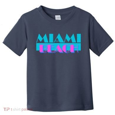 Retro Miami Beach Logo Toddler T-Shirt