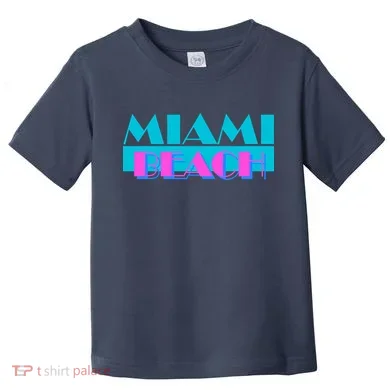 Retro Miami Beach Logo Toddler T-Shirt
