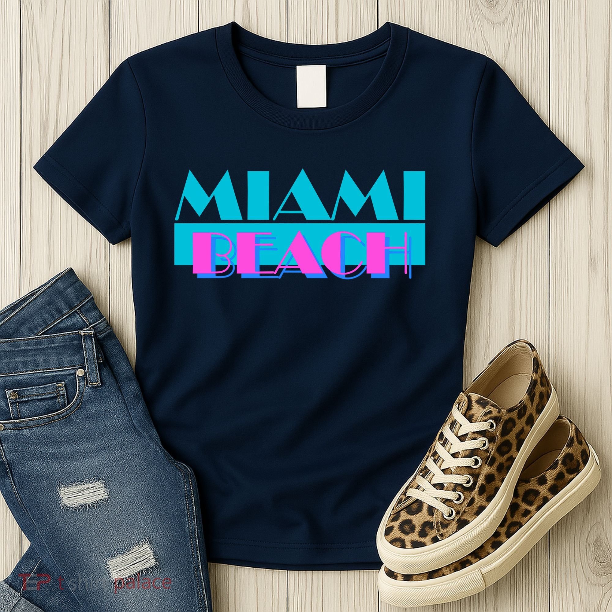 Retro Miami Beach Logo Women's T-Shirt