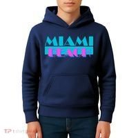 Retro Miami Beach Logo Kids Hoodie thumb 4