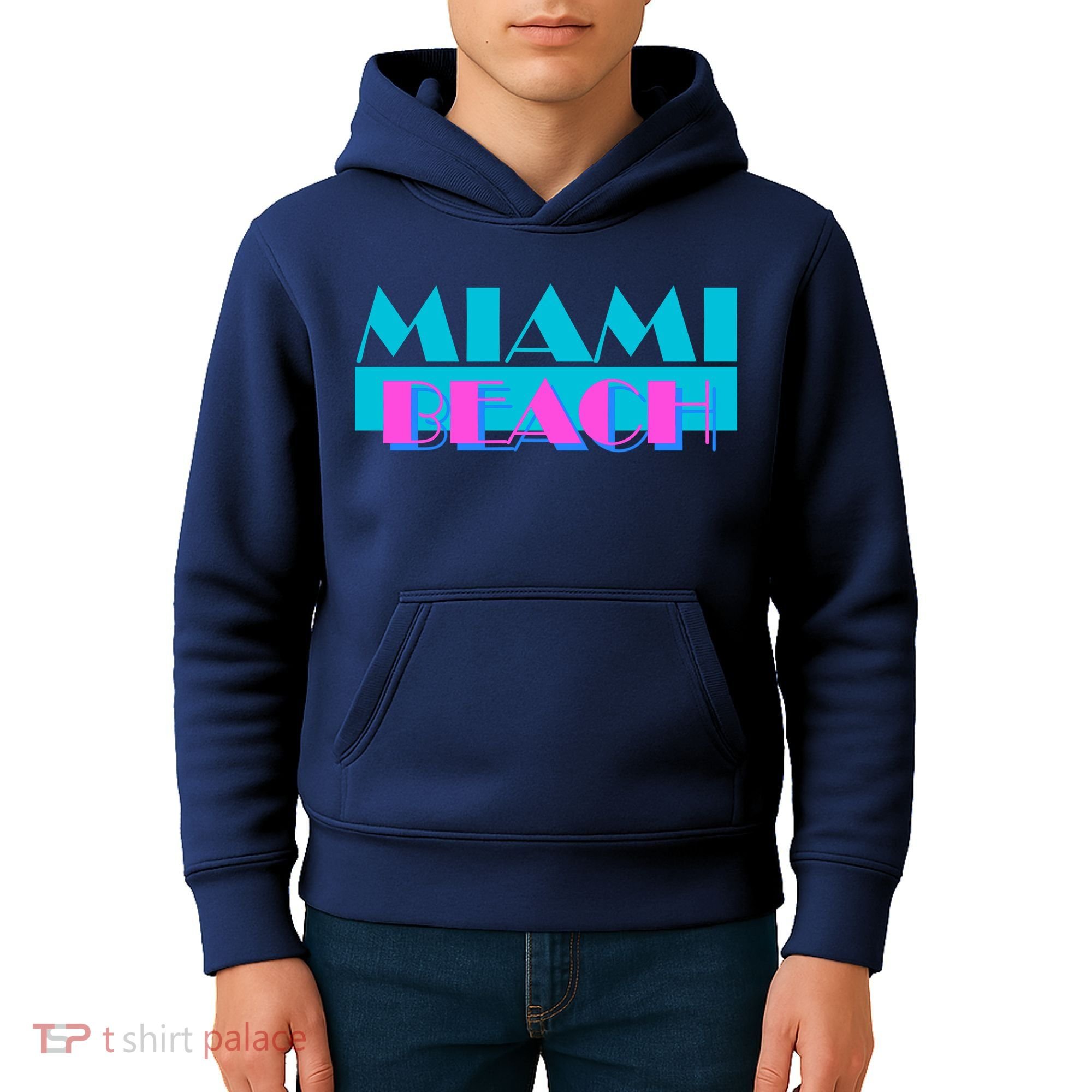 Retro Miami Beach Logo Kids Hoodie