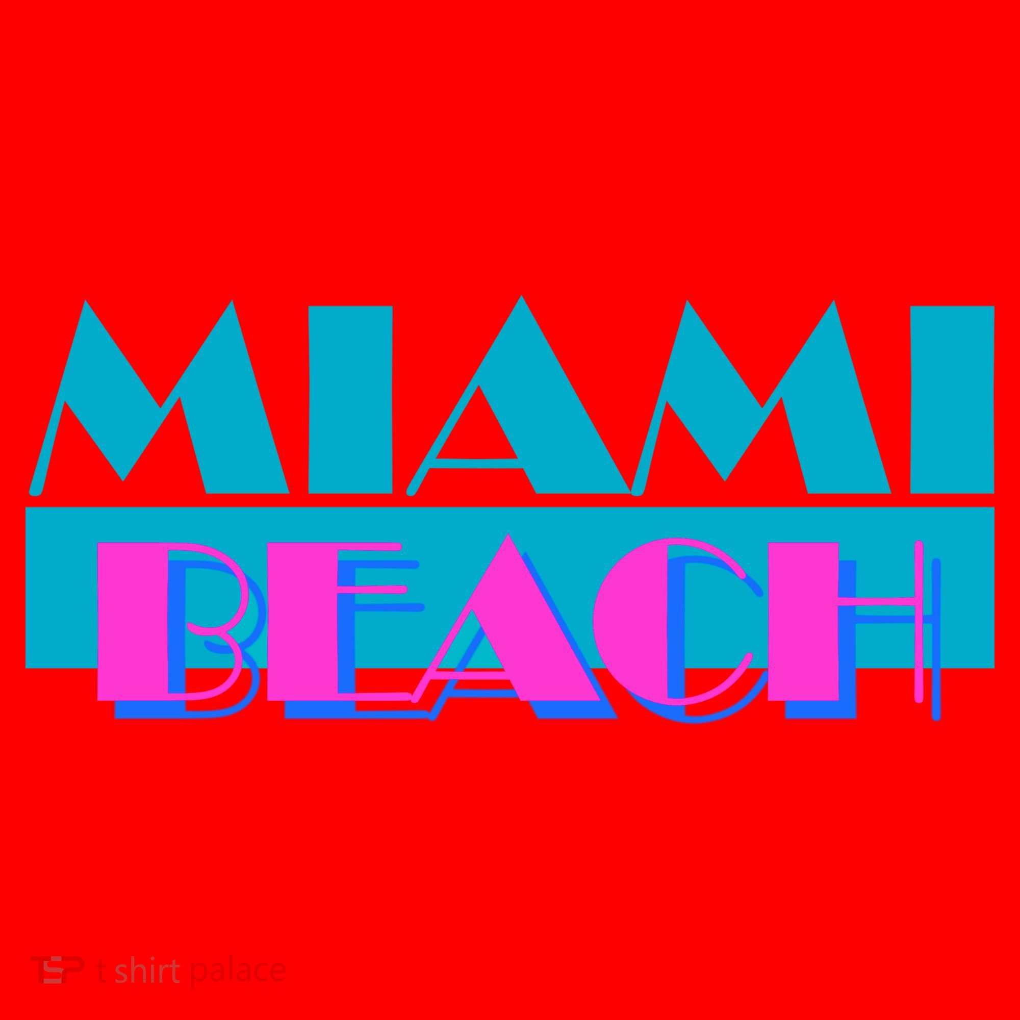 Retro Miami Beach Logo Santa Hat