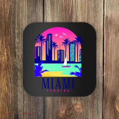 Retro Miami Florida Coaster