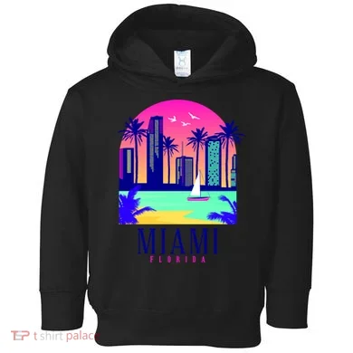 Retro Miami Florida Toddler Hoodie