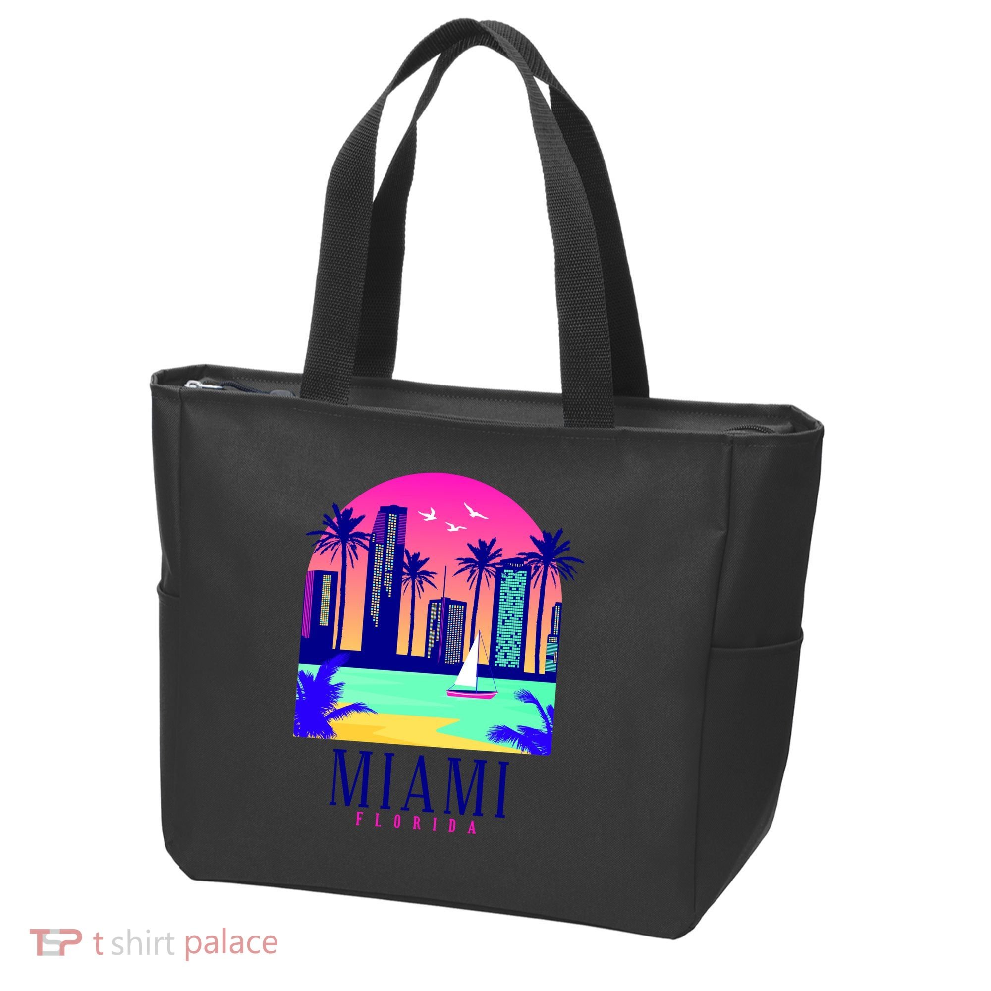 Retro Miami Florida Tote Bag