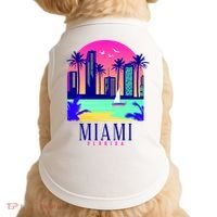 Retro Miami Florida Doggie Tank thumb 0