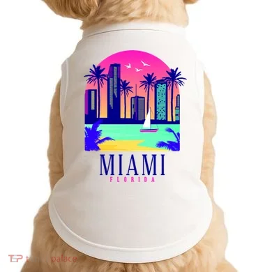 Retro Miami Florida Doggie Tank