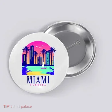 Retro Miami Florida Button
