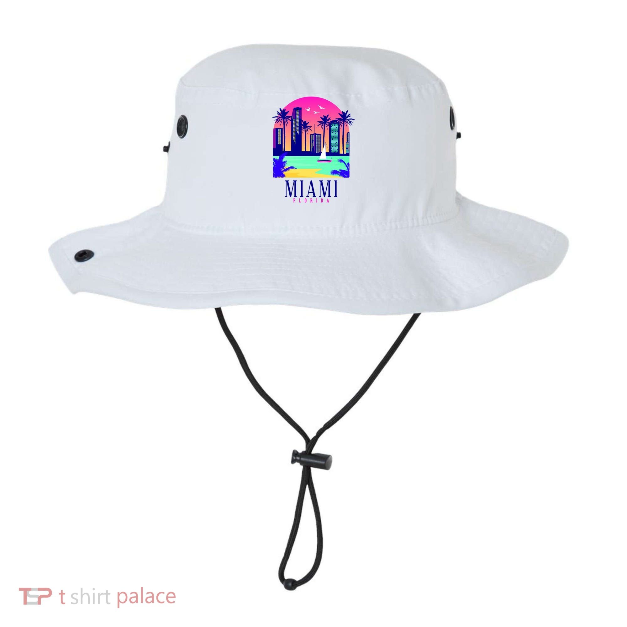 Retro Miami Florida Bucket Hat